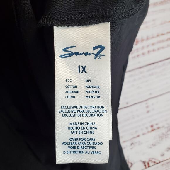 Seven7 Black Tiered Cottagecore Dress Sz 1X Ruffle Pleated Stretchy Pockets NWT - Picture 4 of 16